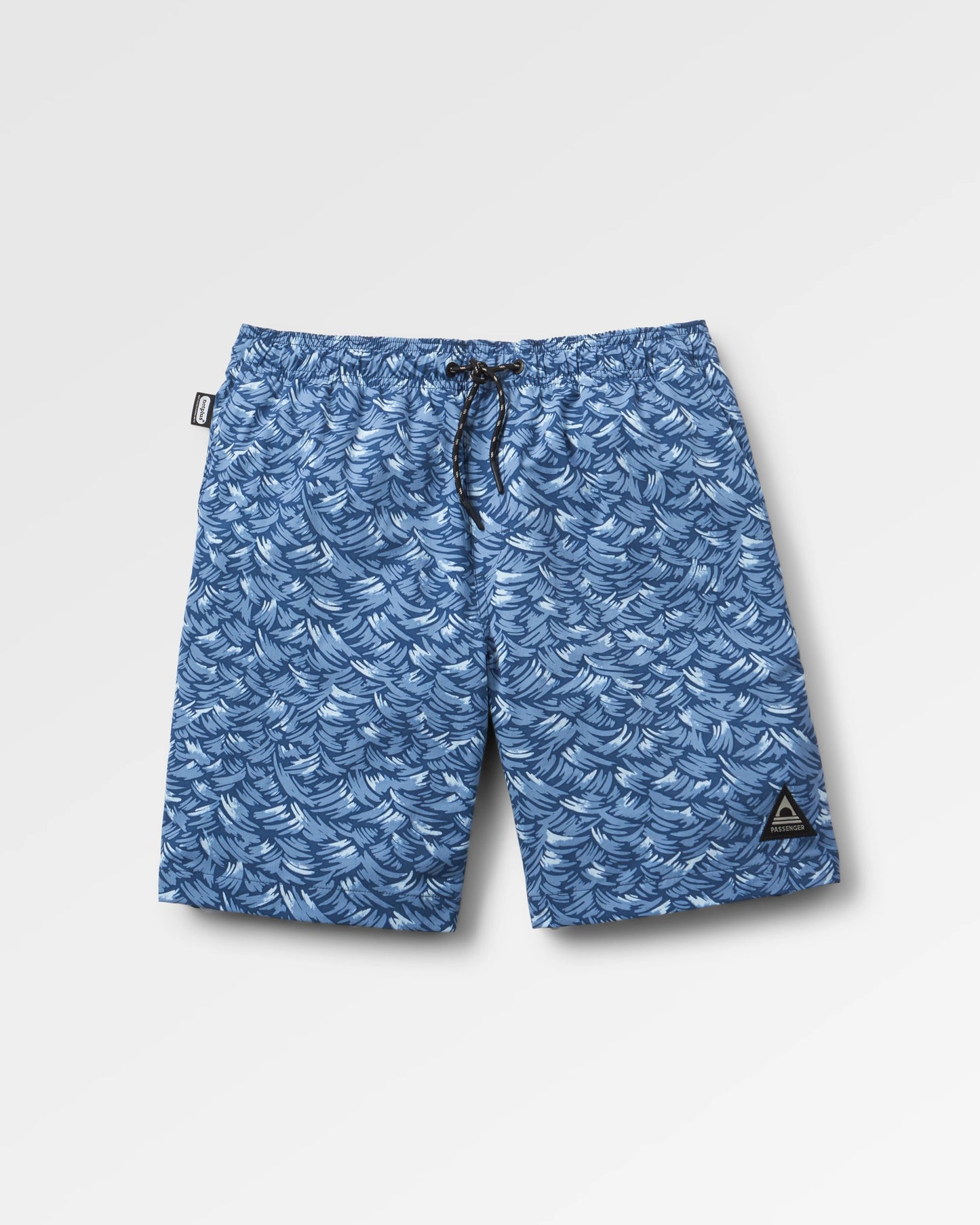 Drifter Beach Linerless Short - Waves Dark Denim - Flatlay
