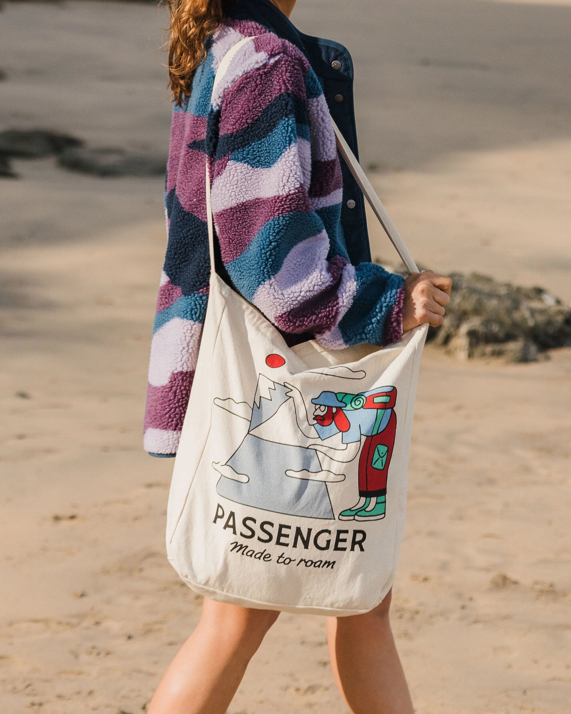 Sneaky Peak Organic Cotton Tote Bag - Multi - Passenger - Lifestyle - Female