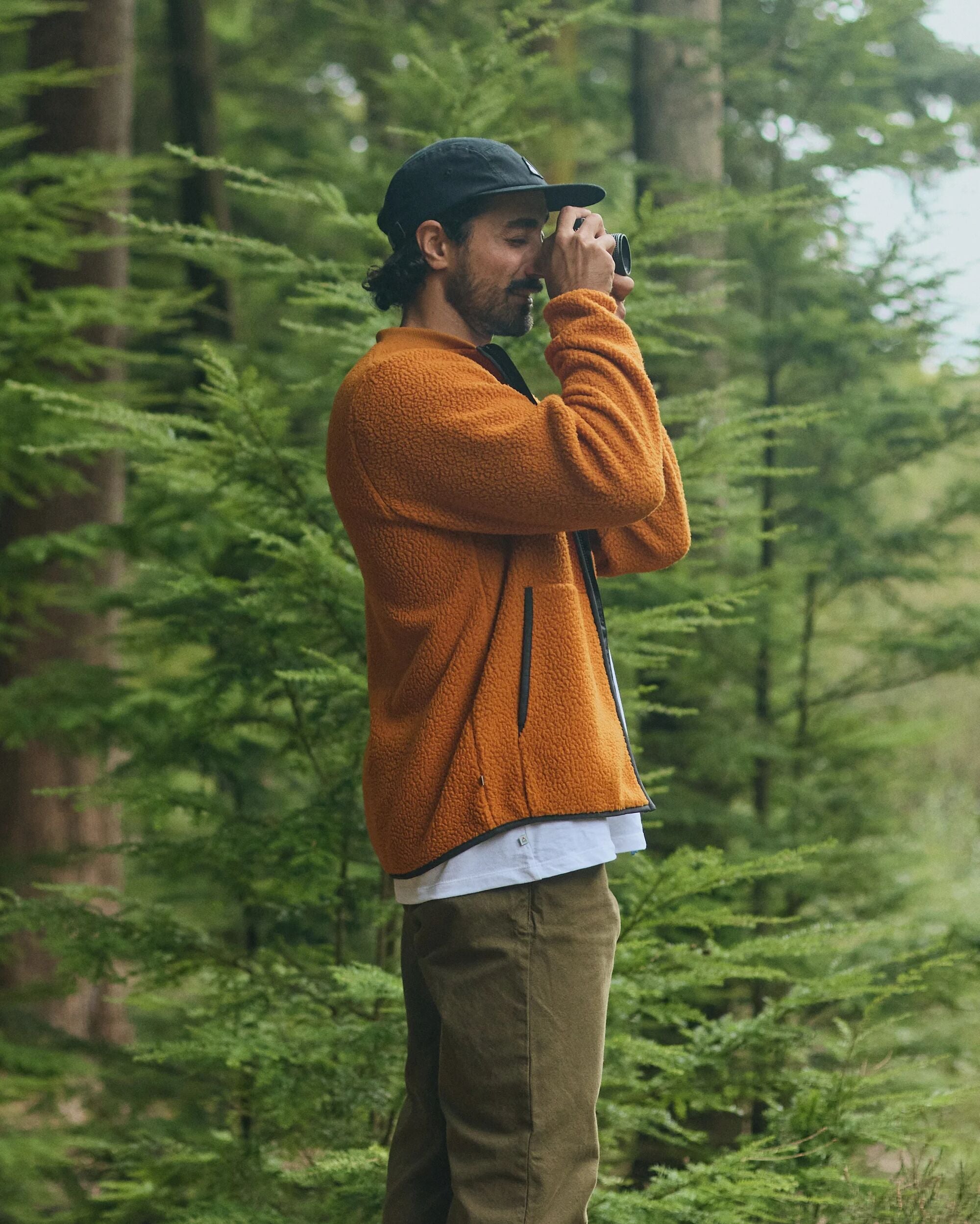 Reconnect Recycled Sherpa Fleece - Retro Orange - Lifestyle