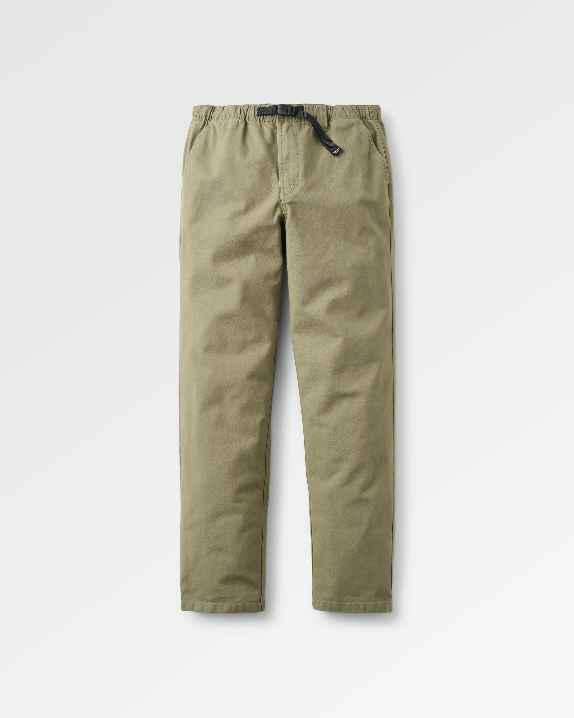 Adventurer Organic Canvas Trouser - Dusty Olive - Flatlay