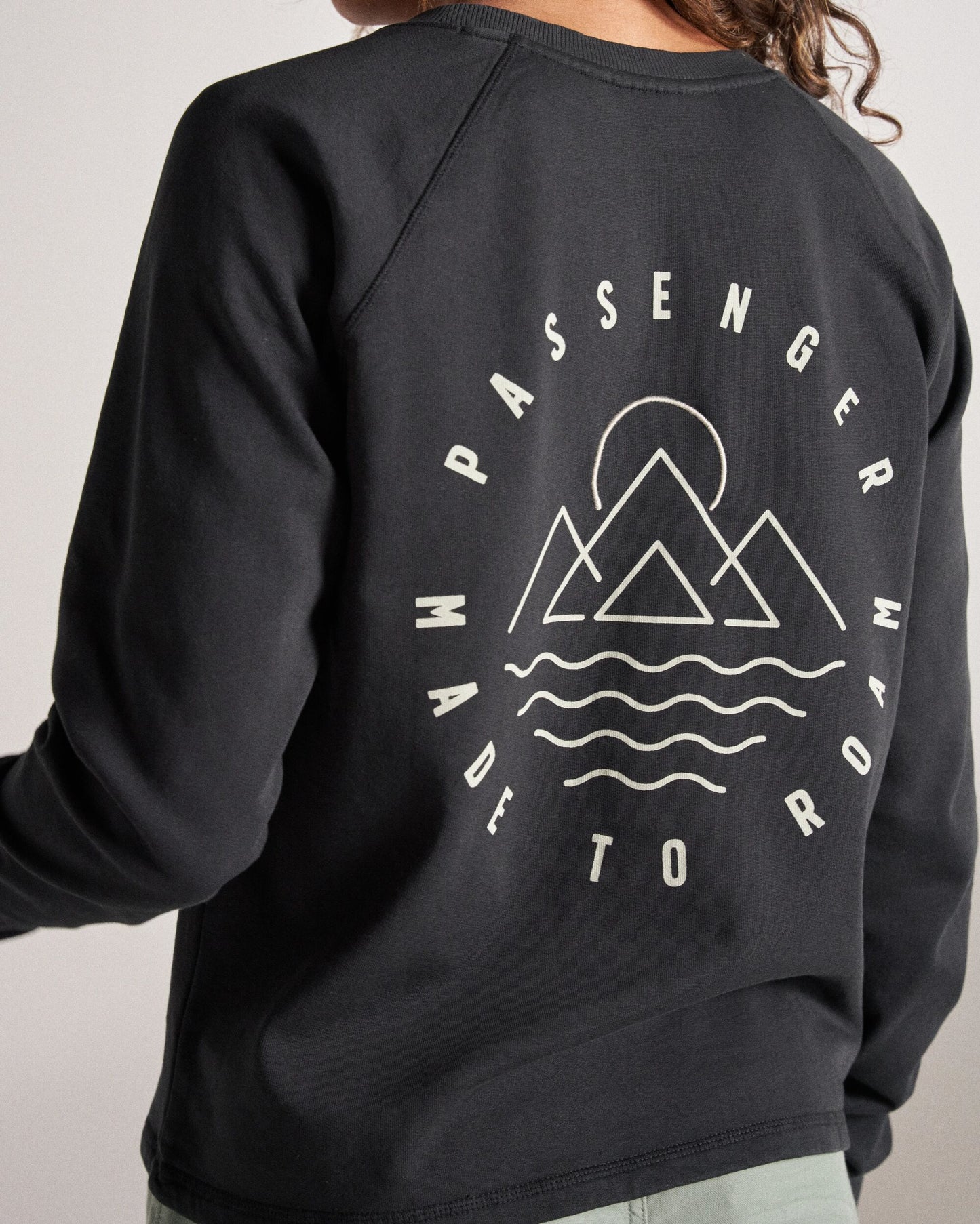 Remote Recycled Cotton Sweatshirt - Black - Studio Model