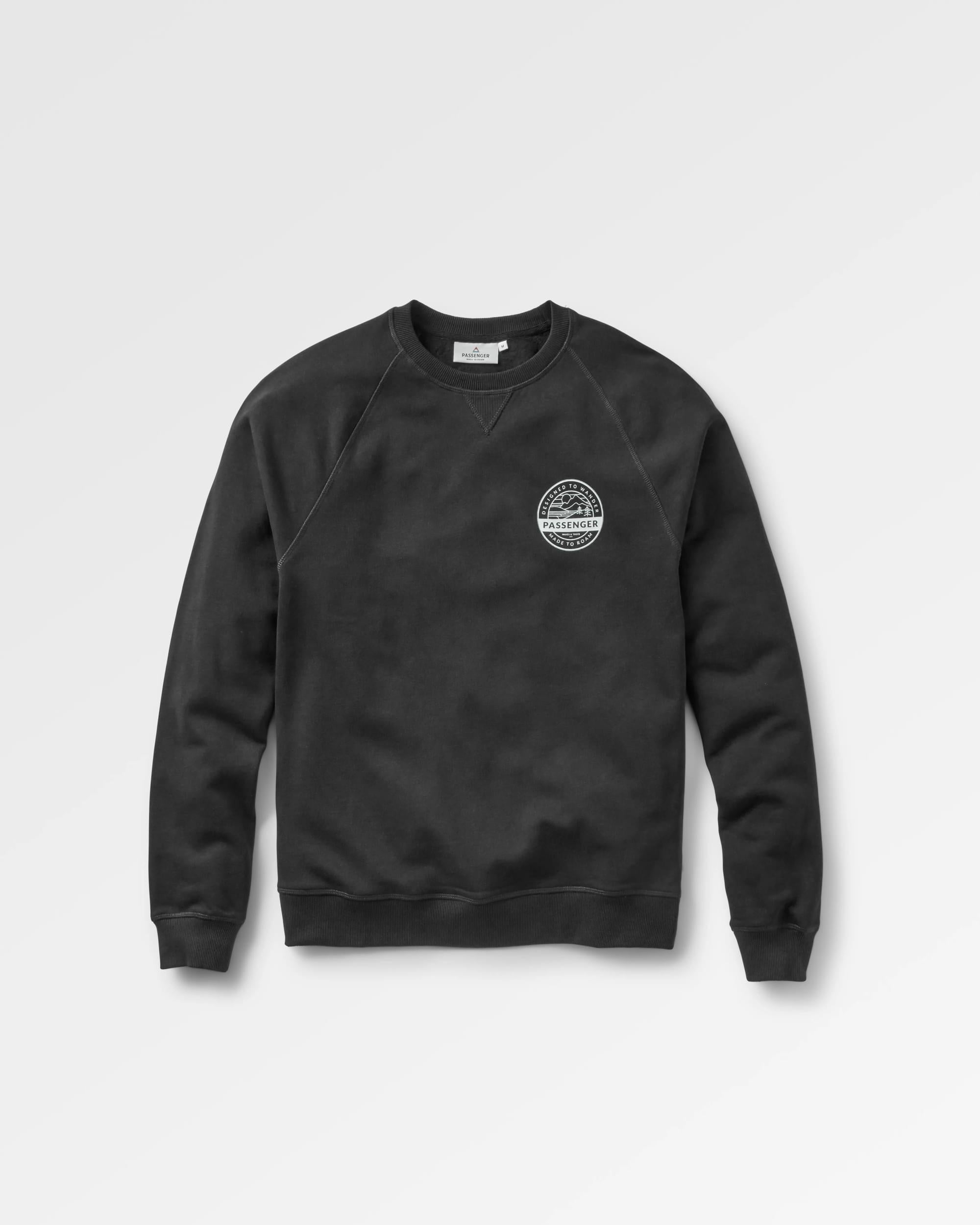 Odyssey Organic Cotton Sweatshirt - Black - Flatlay