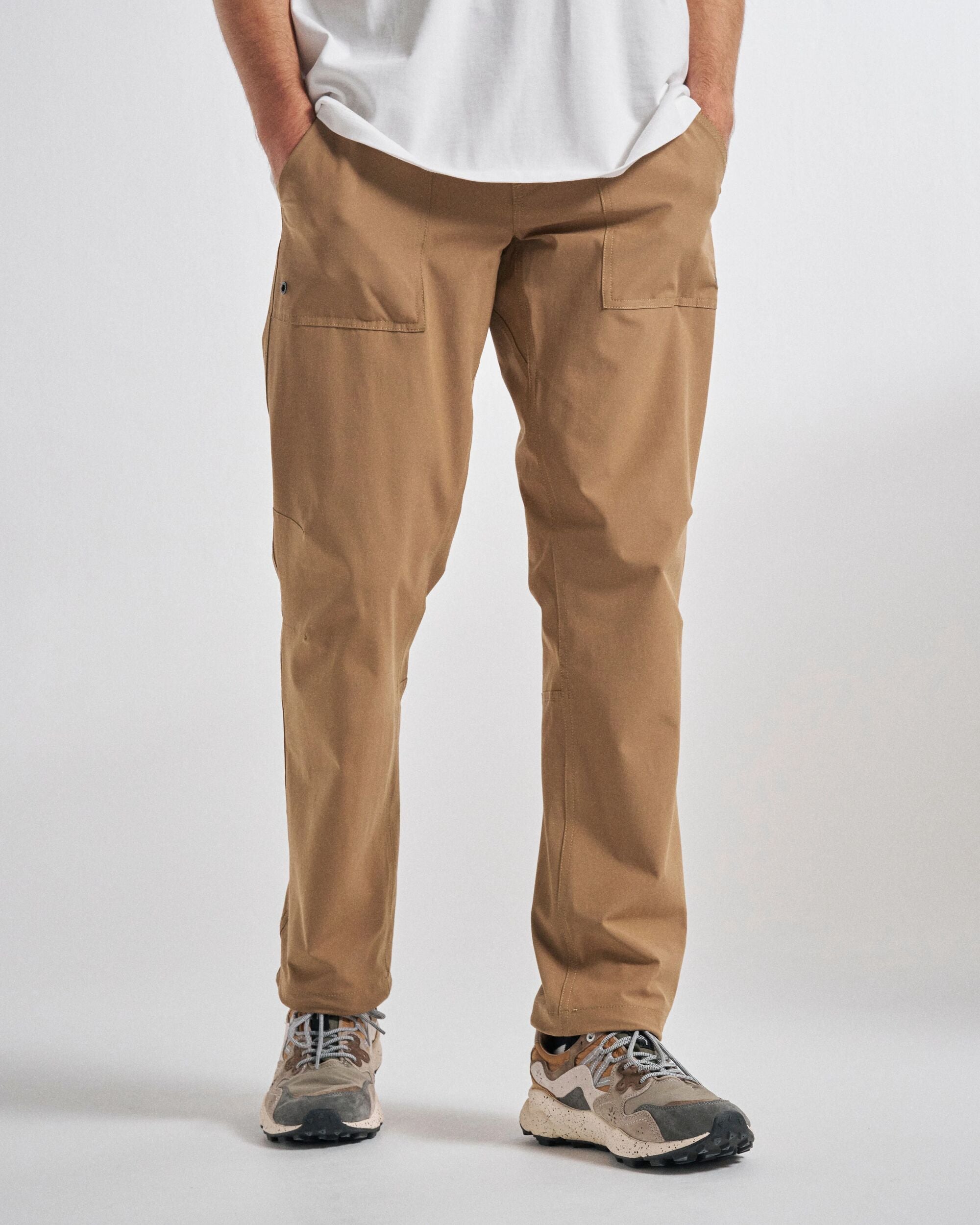 Traveller Trouser - Caramel Brown - Studio Model