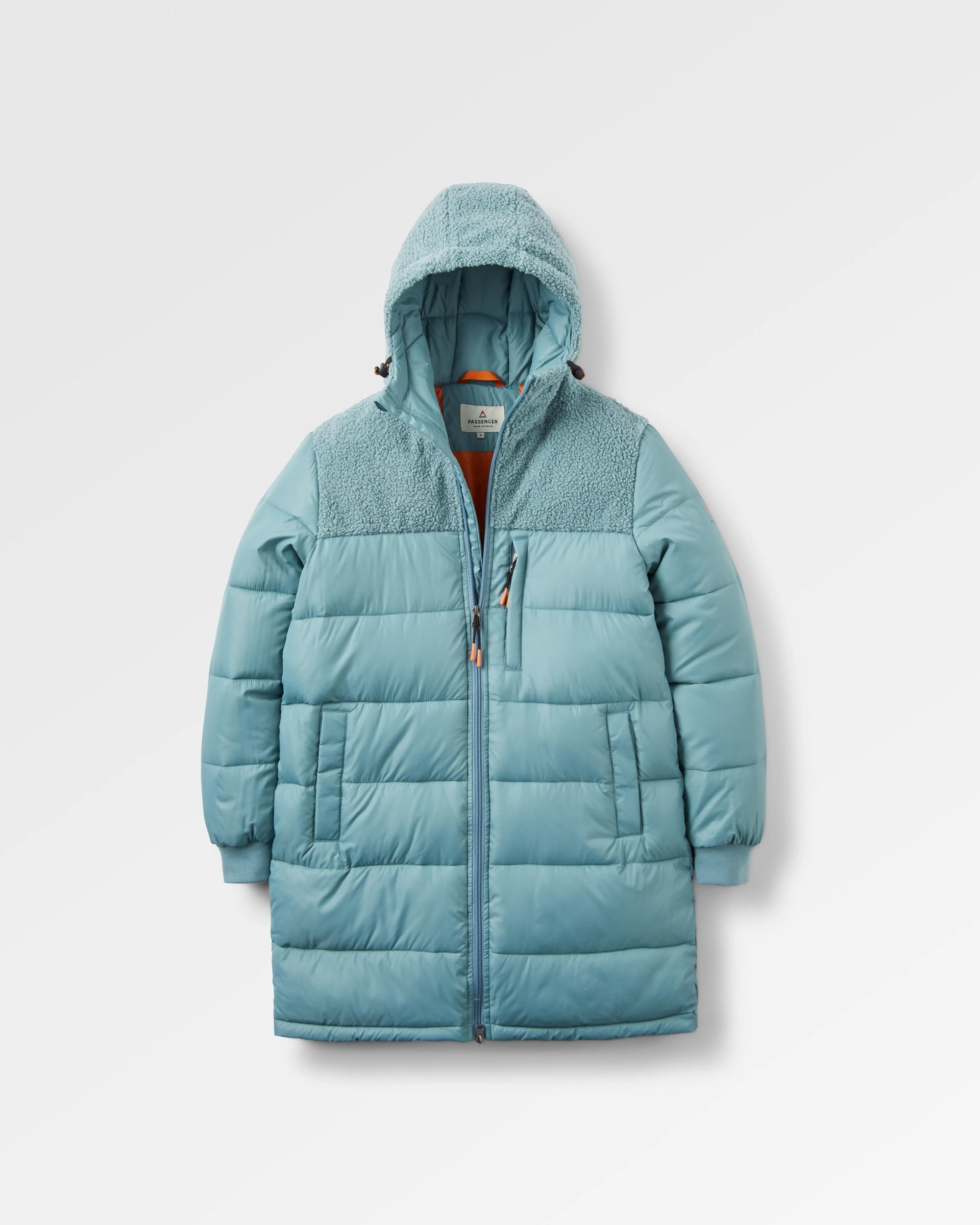 Elowen Hooded Recycled Insulated Jacket - Arctic - Flatlay