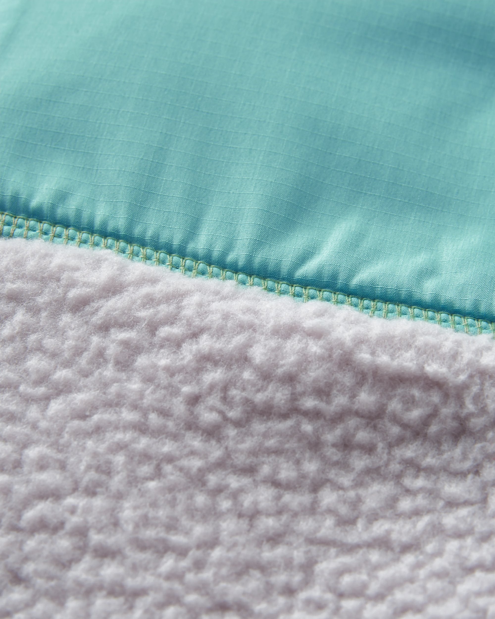 Fairbanks Recycled Sherpa Gilet - Stem Green/Vintage White - Flatlay