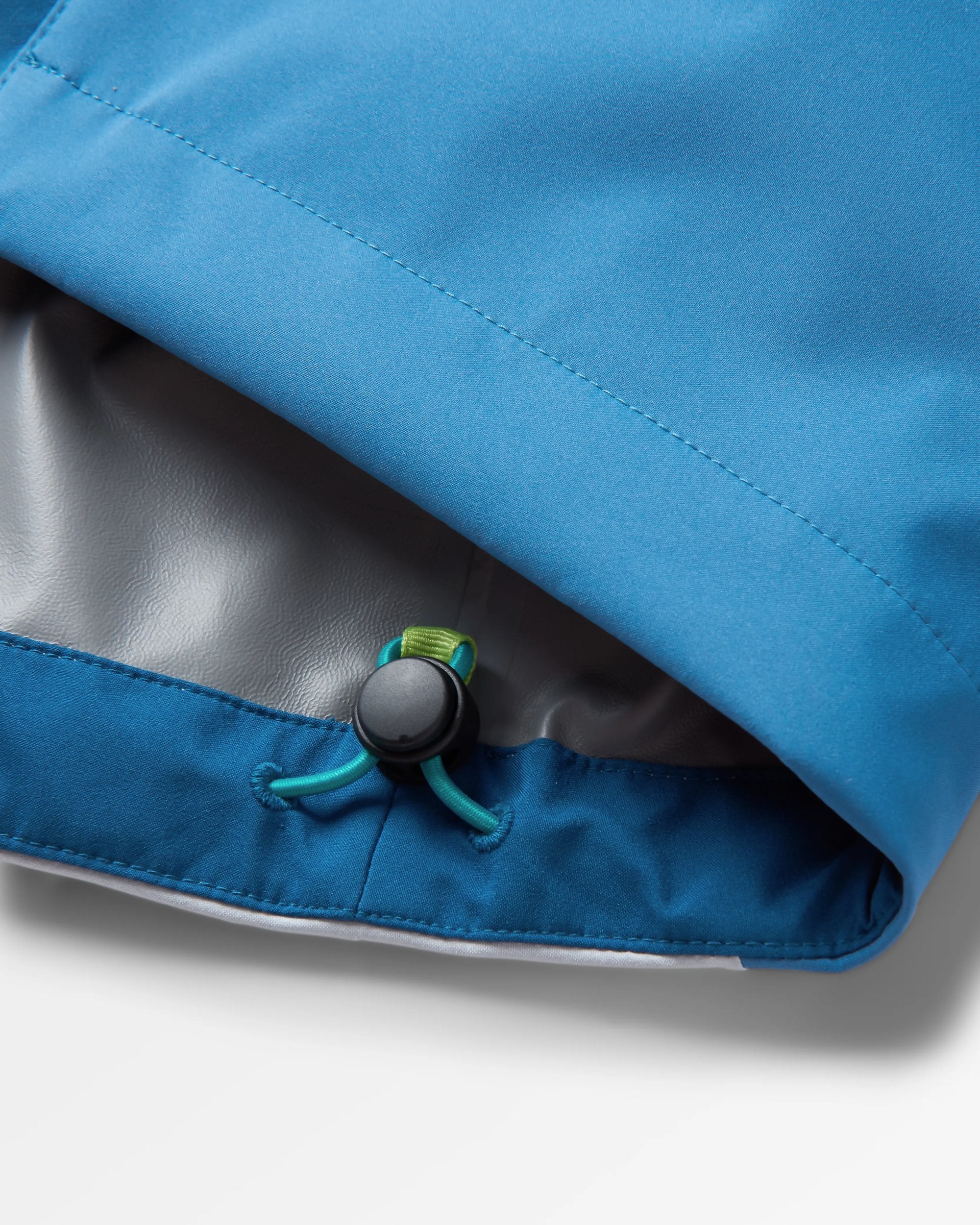 Downpour Recycled Waterproof Jacket - Tidal Blue/Blue Steel - Flatlay