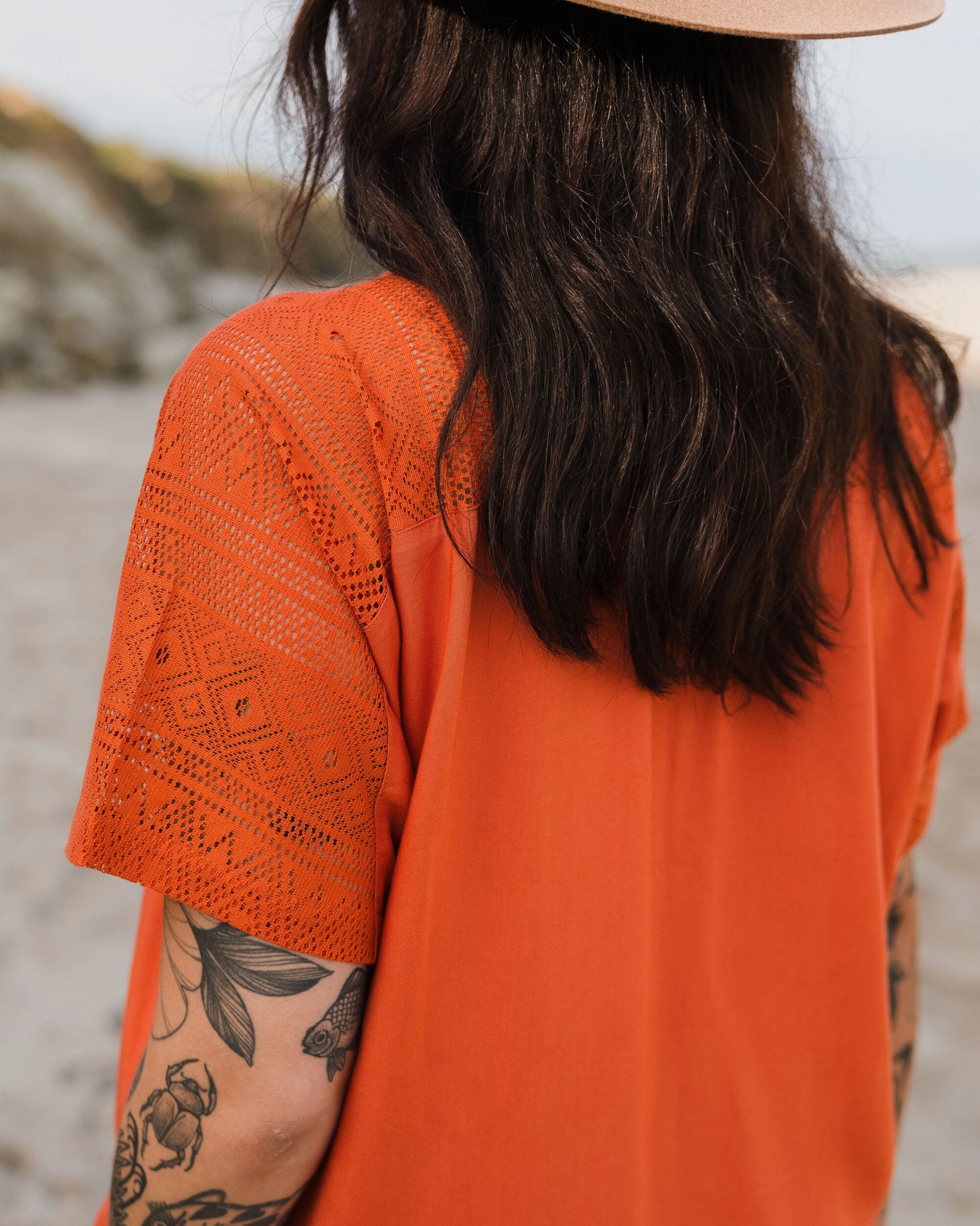 Ambrose Oversized Dress - Burnt Orange - Lifestyle