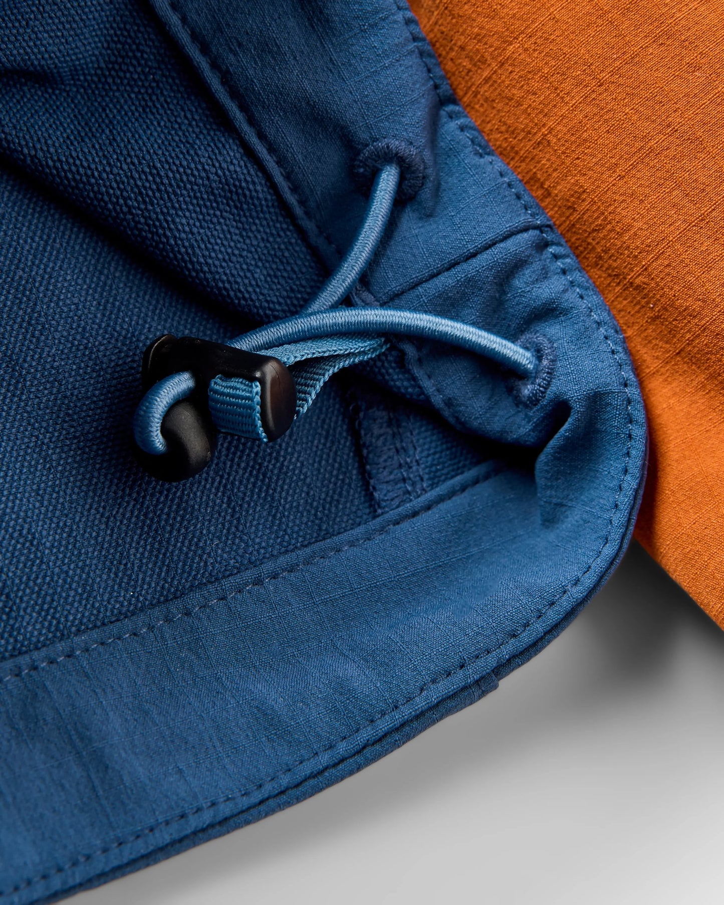 Ocean Light Recycled Softshell Jacket - Dark Denim/Sunset Orange - Flatlay