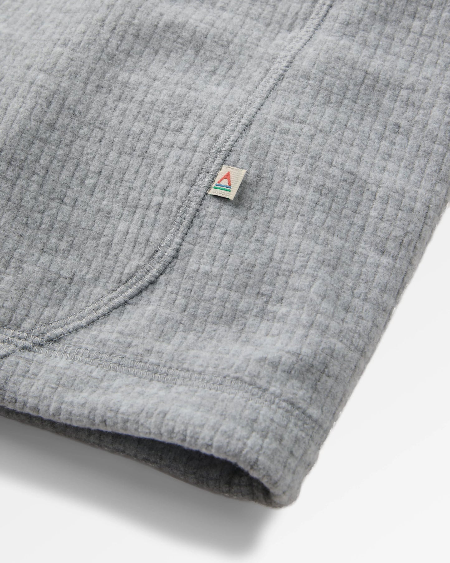 Forestscape Recycled Fleece Crew - Grey Marl - Flatlay