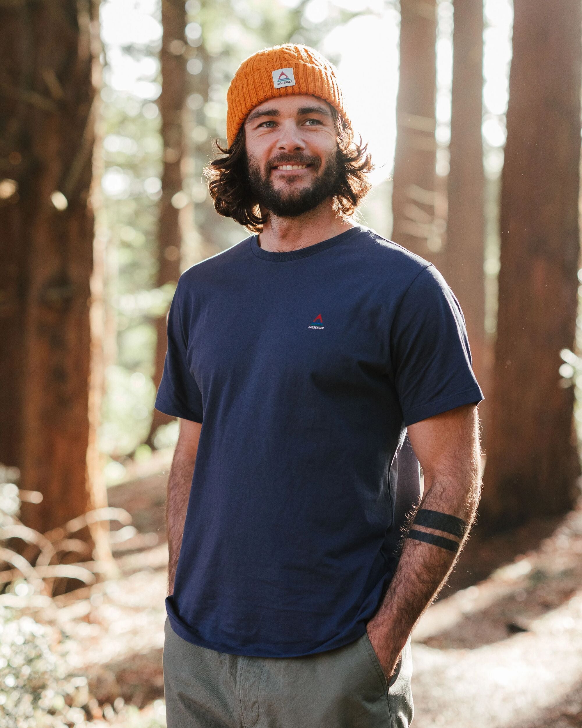 Classic Logo Recycled Cotton T-Shirt - Rich Navy - Lifestyle