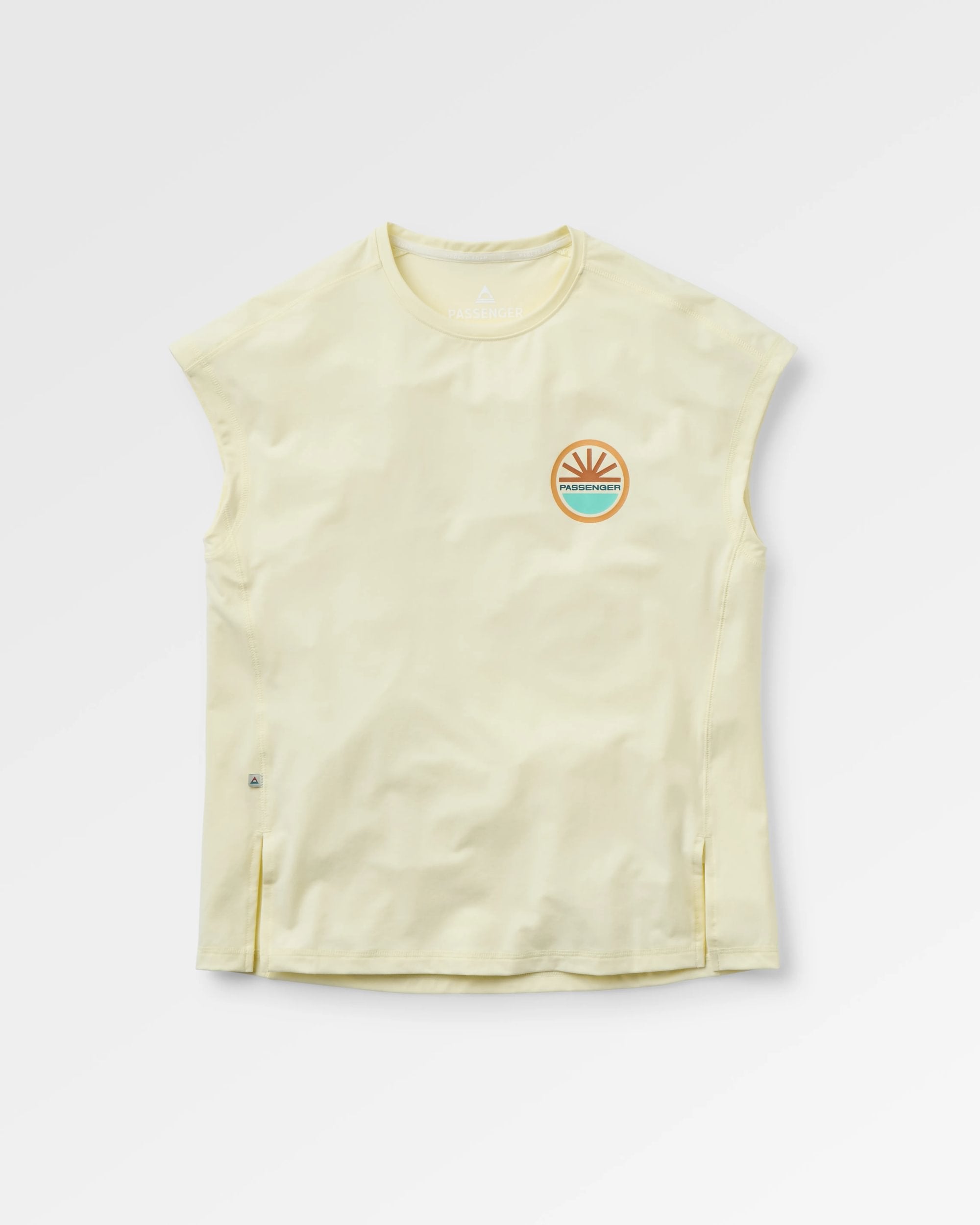 Chase The Light Active T-Shirt - Pale Yellow - Flatlay