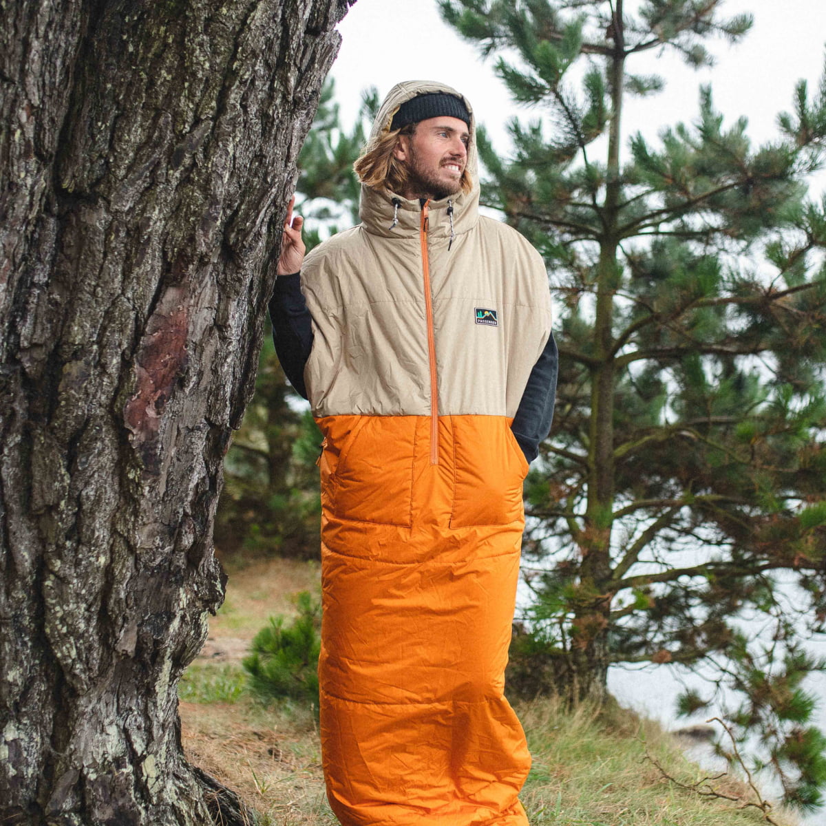 Male_Good Times Robe - Chinchilla Brown/ Sunrise Orange