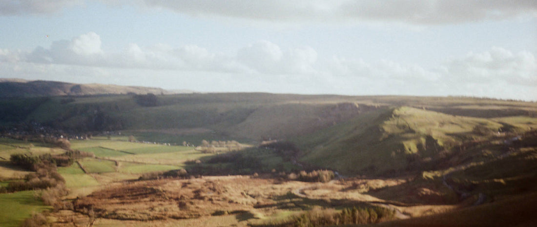 Peak District landscape under a wide sky