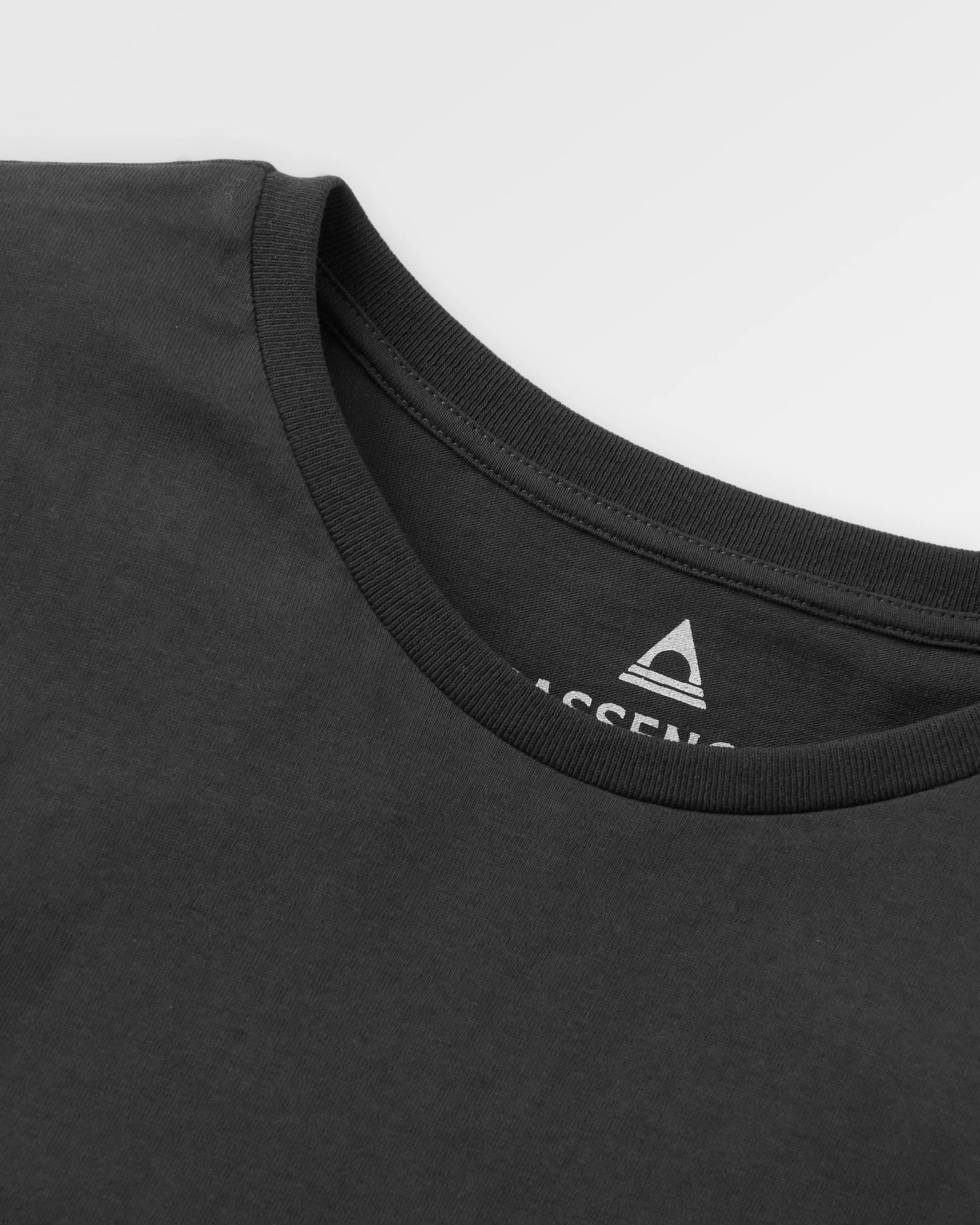 Penida Recycled Cotton T-Shirt - Black - Flatlay