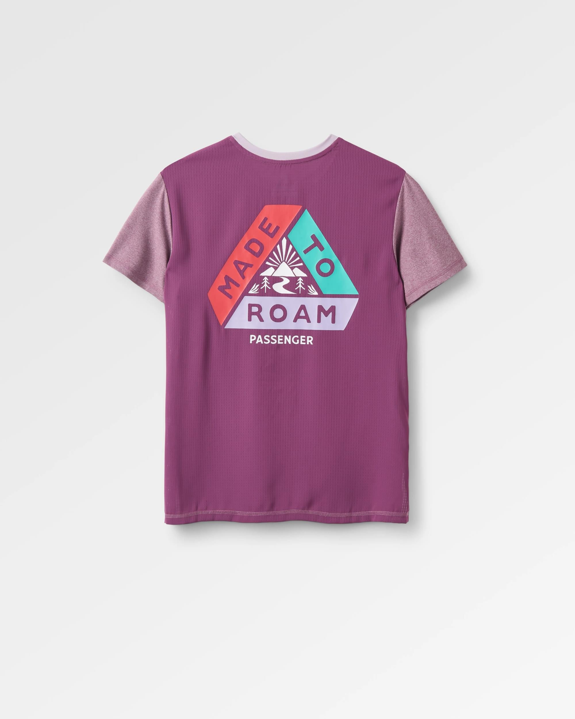 Aurora Active T-Shirt - Berry Marl - Flatlay