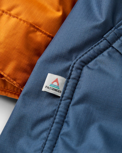 Waves Recycled Sherpa Lined Changing Robe - Sunrise Orange/Rich Navy