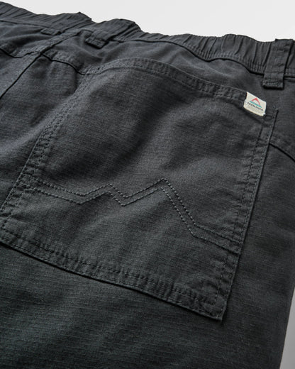 Kimmer Ripstop Cotton Short - Black - Flatlay