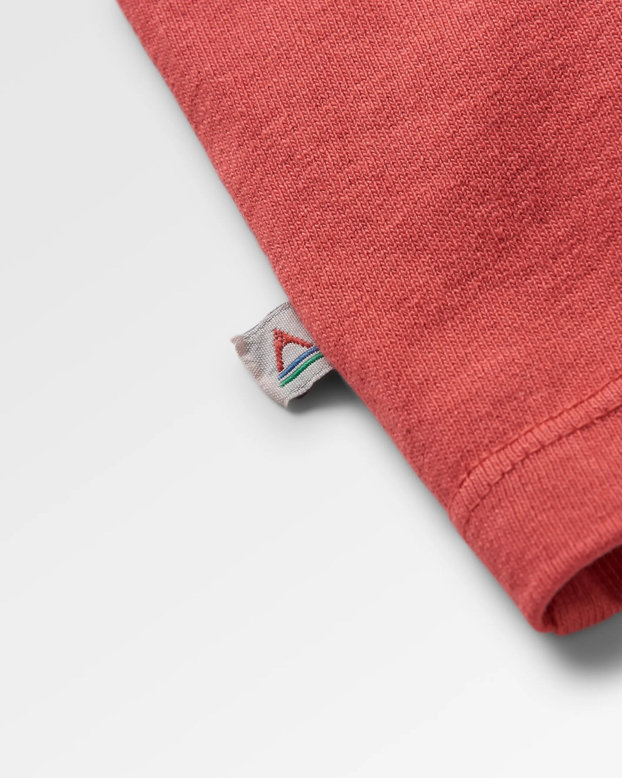 Yuca Recycled Cotton T-Shirt - Mineral Red - Flatlay