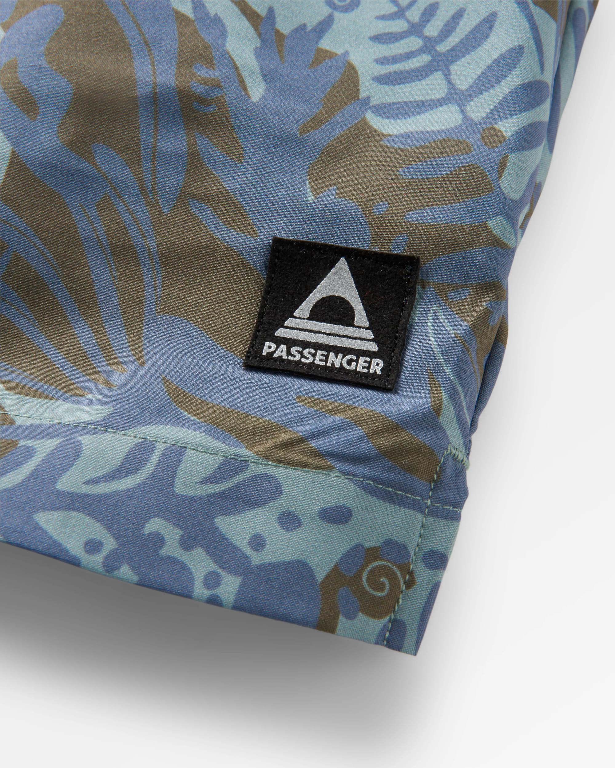 Sandune Recycled Trail Short - Abstract Seaweed Pistachio - Flatlay