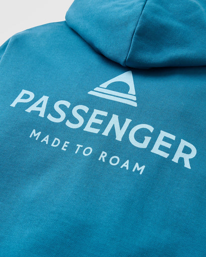 Passenger Relaxed Fit Hoodie - Tidal Blue - Flatlay