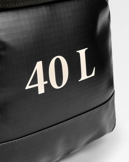 Roamer Recycled 40L Duffel Bag - Phantom Black - Flatlay