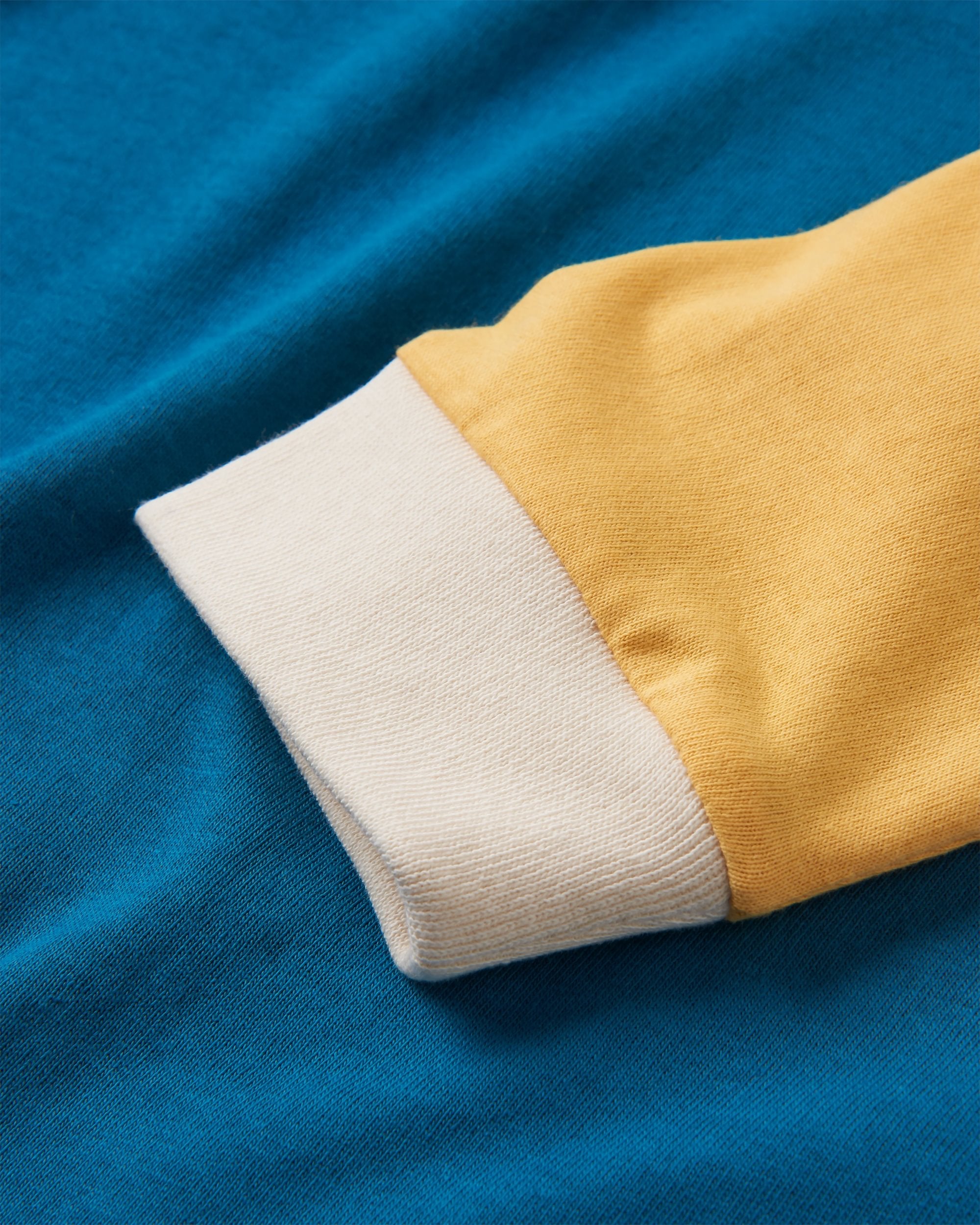 Riser Recycled Cotton LS T-Shirt - Blue Coral - Flatlay