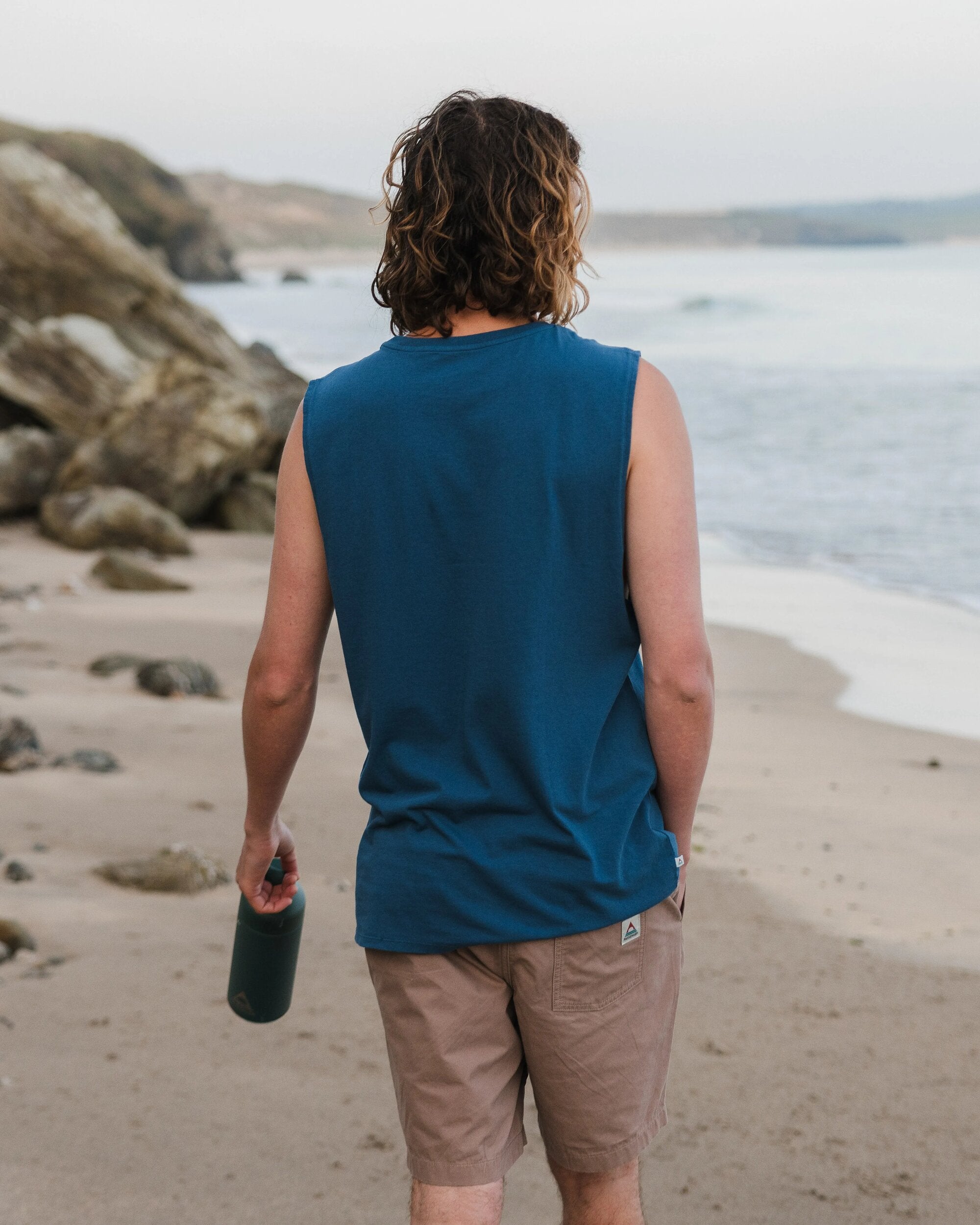 Yuca Recycled Cotton Vest - Dark Denim - Lifestyle