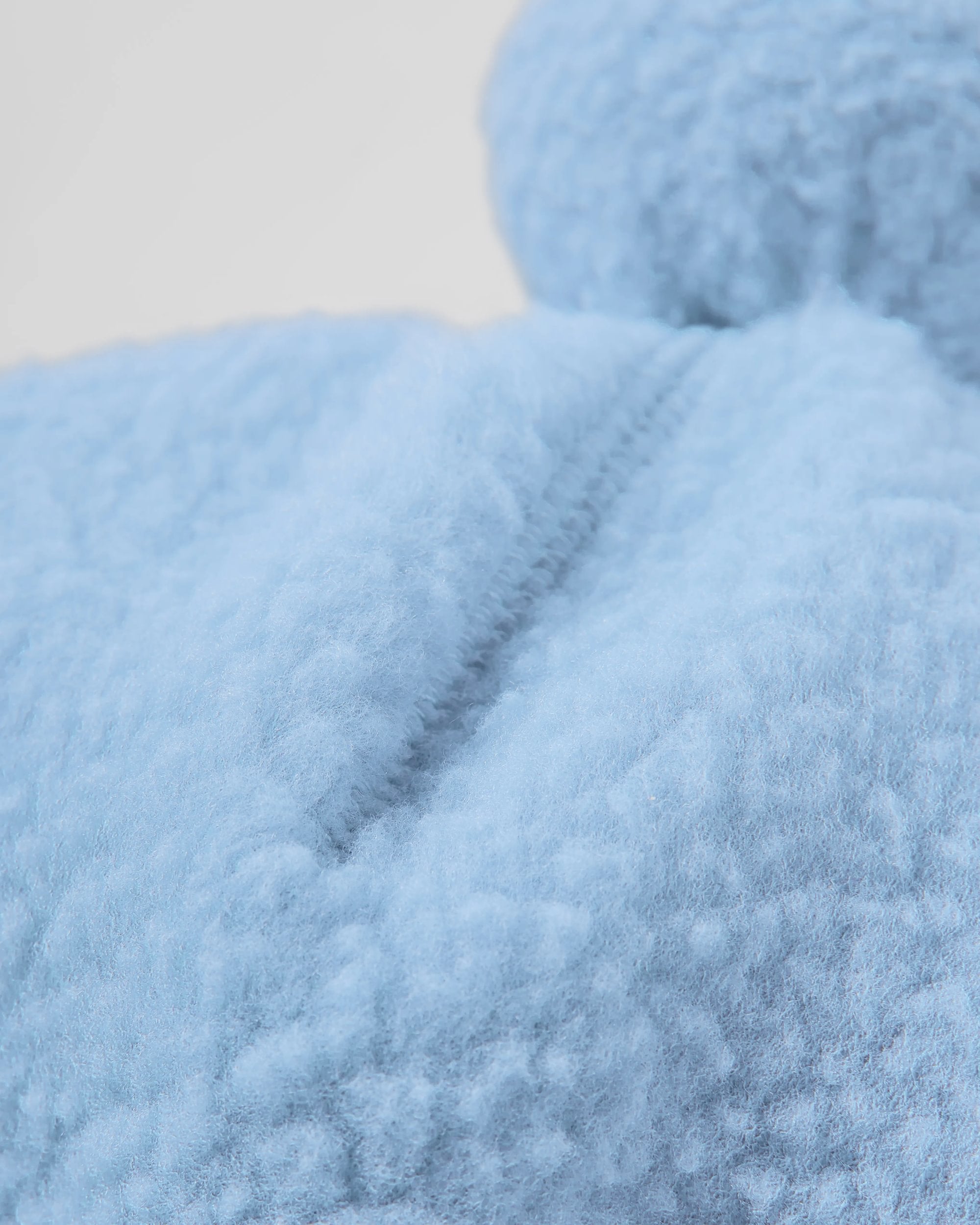 Snow Recycled Sherpa Beanie - Blue Fog - Flatlay