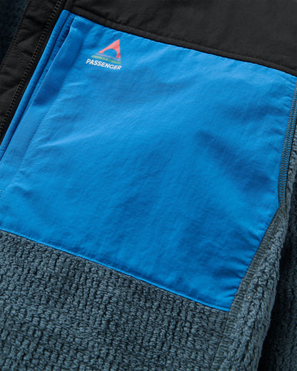 Venturescape Men's Recycled Fleece - Storm Grey/ Black - Flatlay