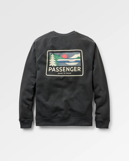 Roamer Men's Recycled Cotton Sweatshirt - Black - Flatlay