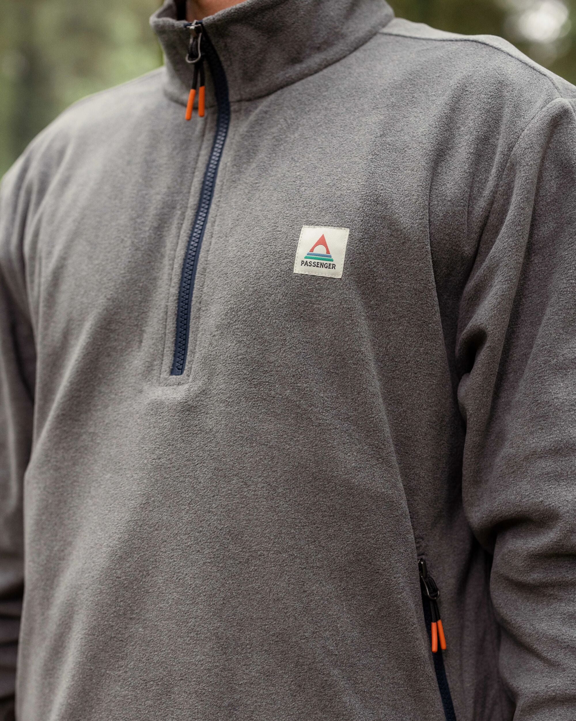 Switchback Recycled Micro Polartec® Fleece - Grey Marl 2 - Lifestyle