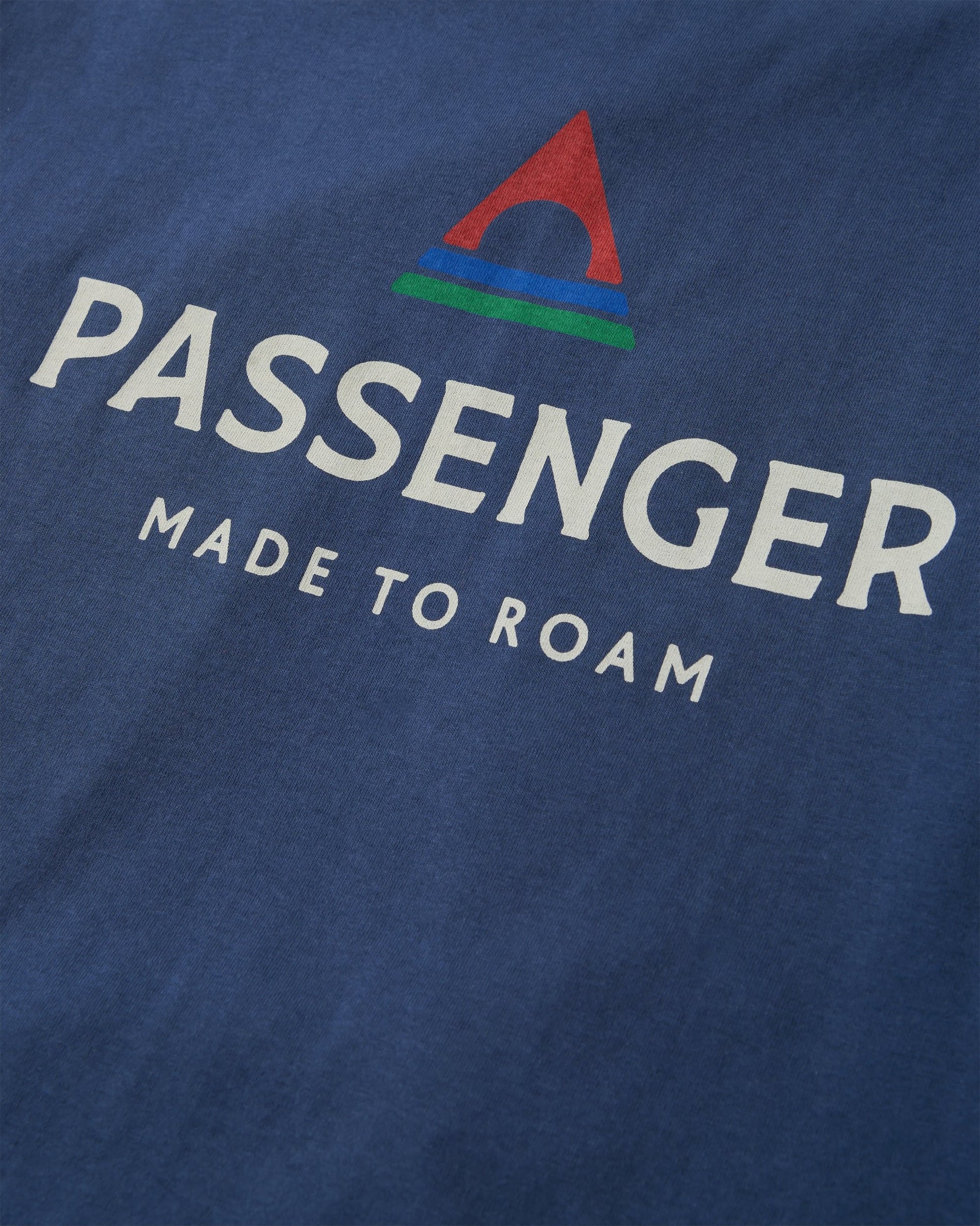 Passenger Recycled Cotton T-Shirt - Rich Navy - Flatlay