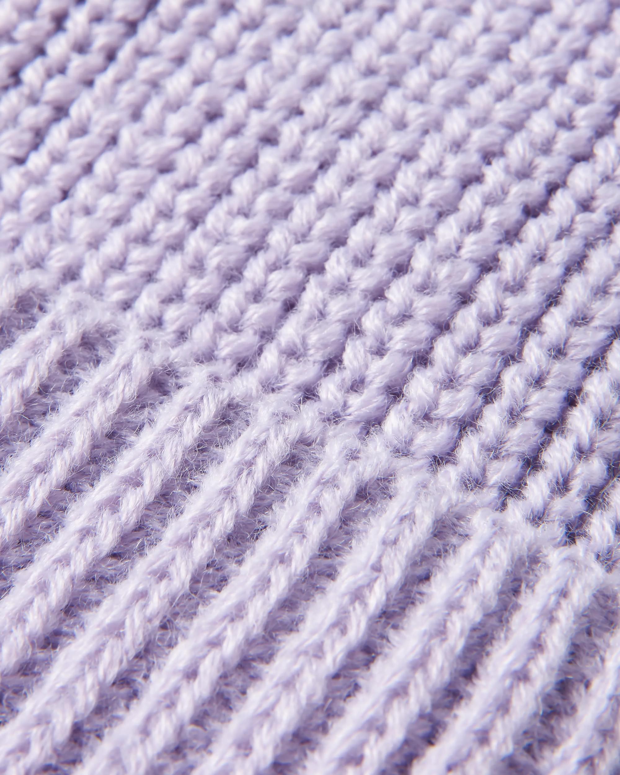 Compass Recycled Beanie - Lilac Mist - Flatlay