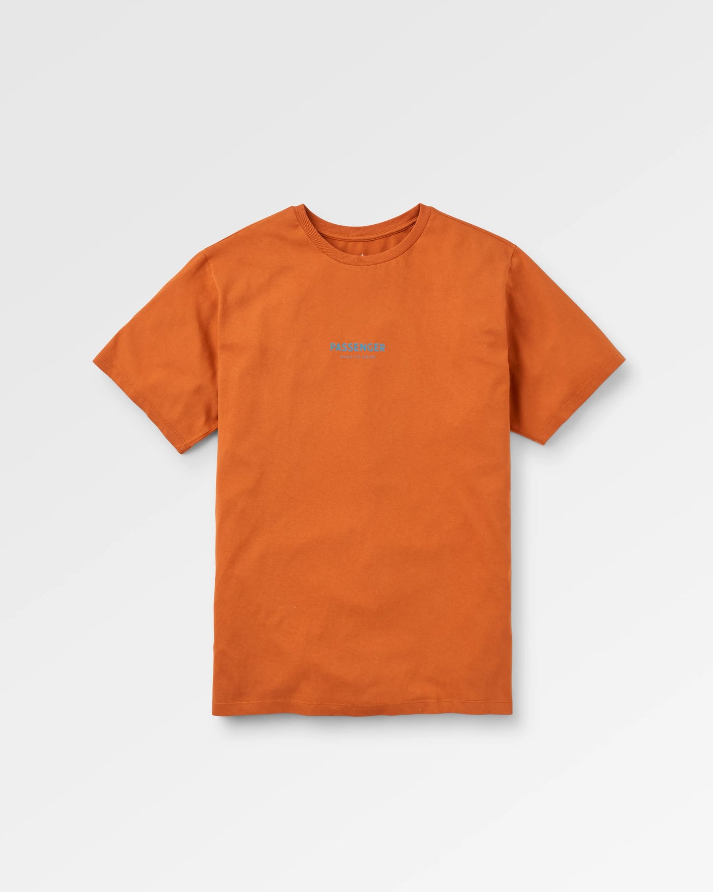 Passenger Recycled Cotton T-Shirt - Sunset Orange - Flatlay