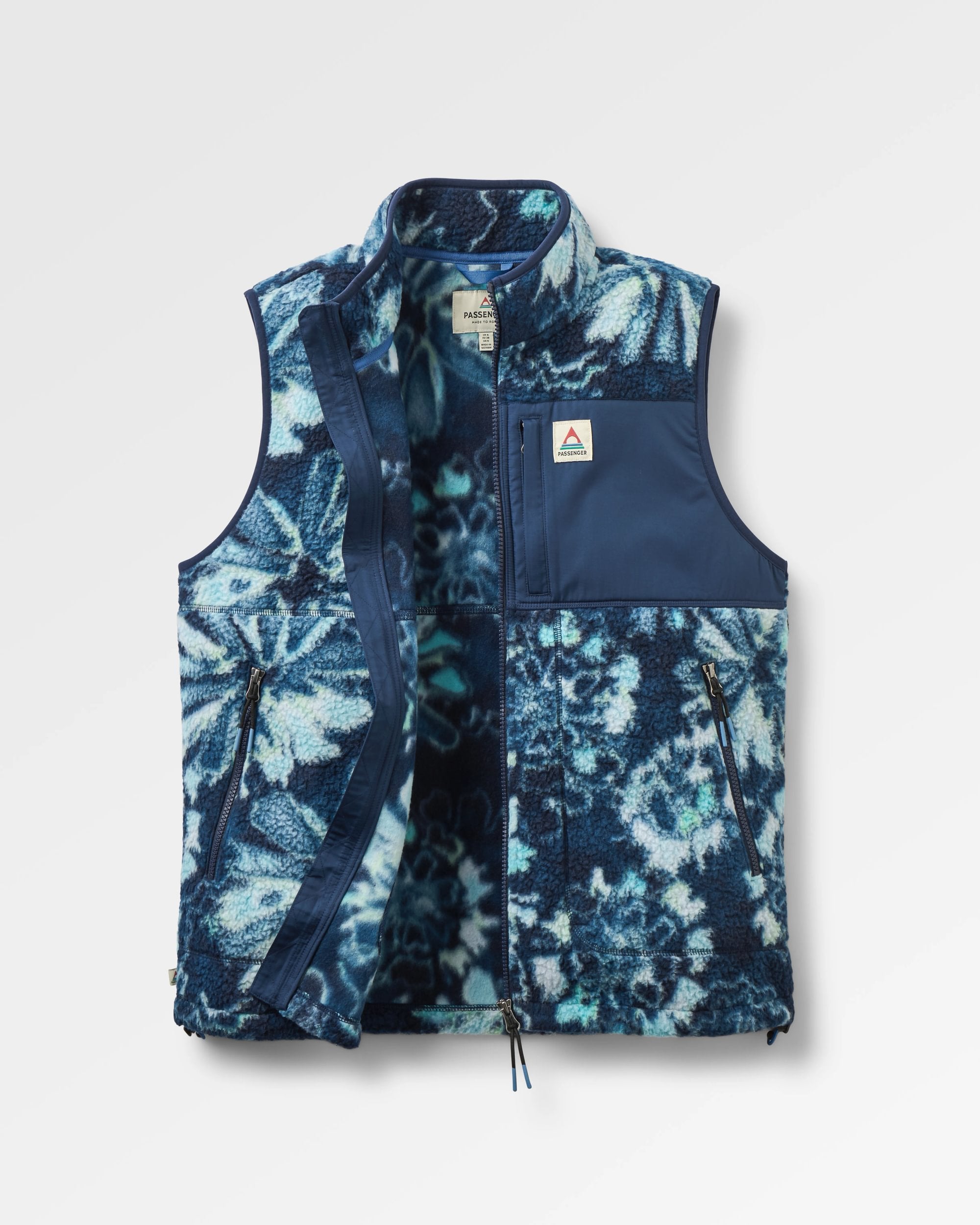 Fairbanks Recycled Sherpa Gilet - Frost Rich Navy - Flatlay