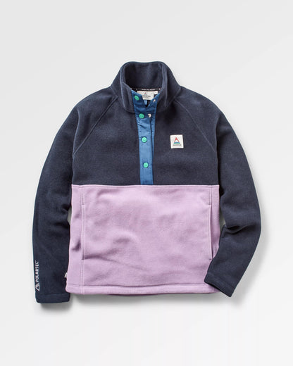 Snowdrop Pullover Recycled Polartec® Fleece - Lilac/ Deep Navy