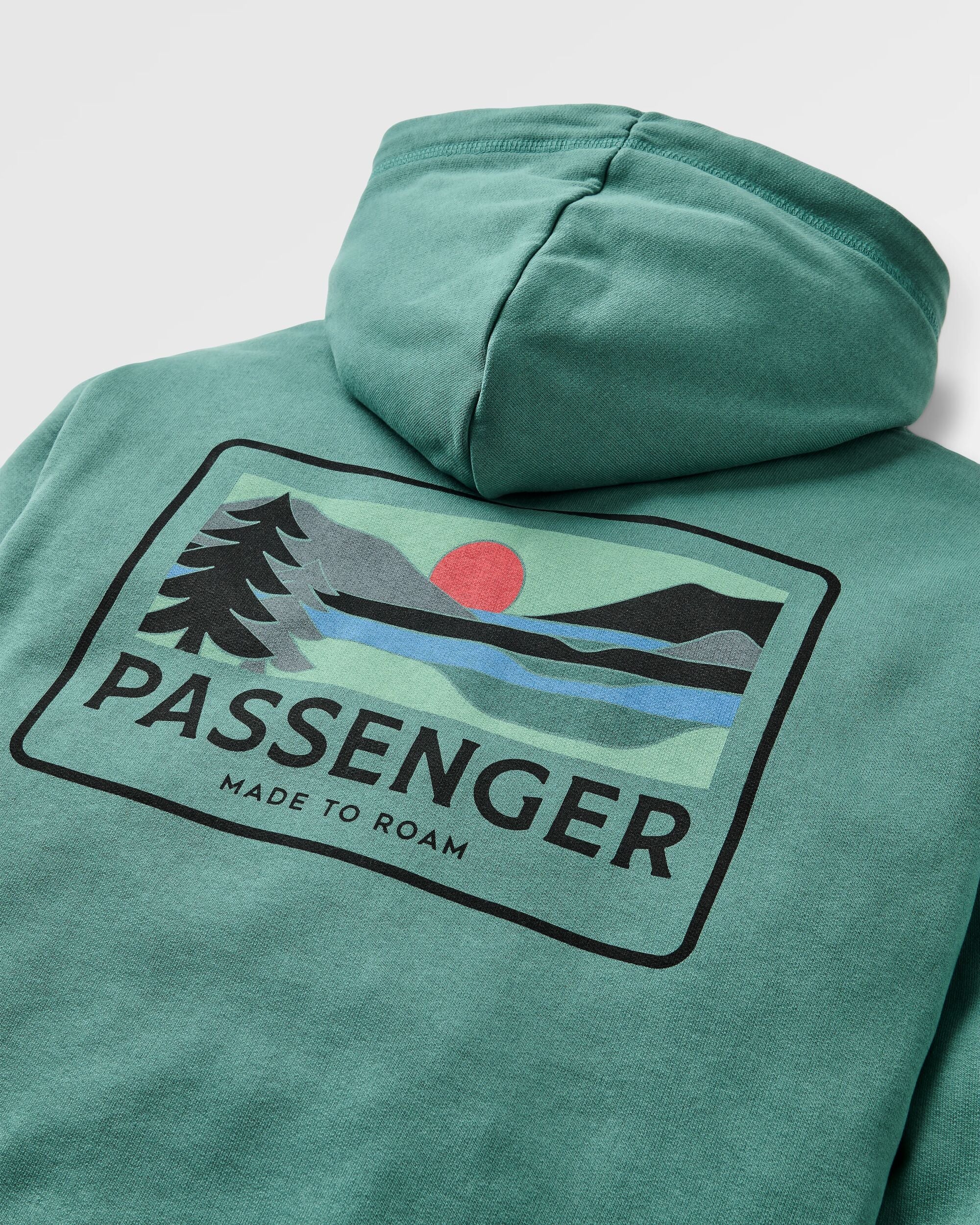 Roamer Recycled Cotton Hoodie - Deep Ocean - Flatlay