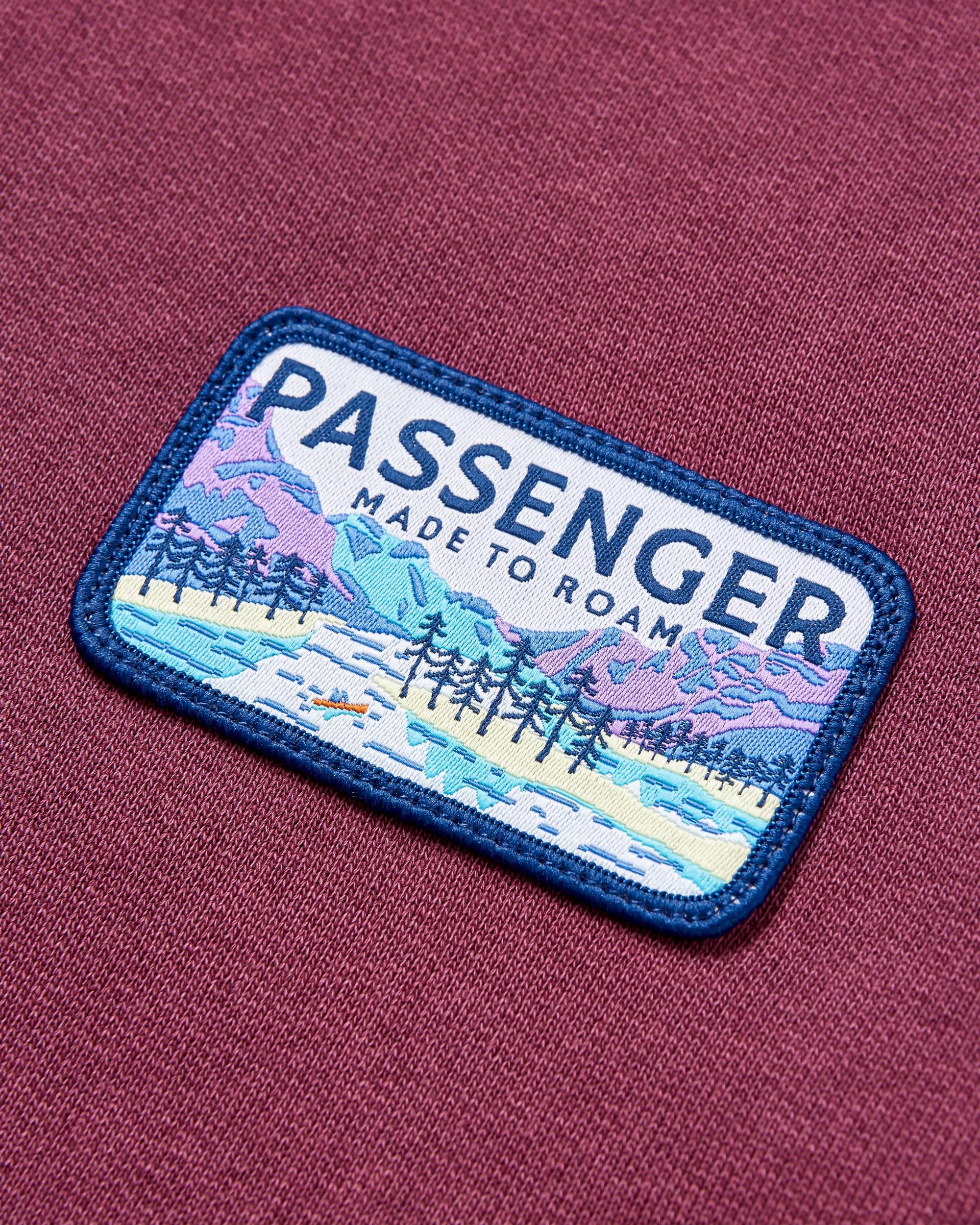 Love The Wild Hoodie - Wine - Flatlay