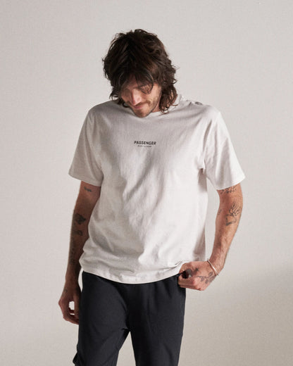 Passenger Recycled Cotton T-Shirt - White - Studio Model