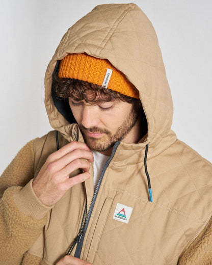Adventure Recycled Deep-Pile Sherpa Fleece - Biscuit - Studio Model