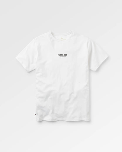 Passenger Recycled Cotton T-Shirt - White - Flatlay