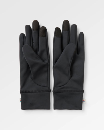 Snowscape Recycled Glove Liner - Black - Flatlay