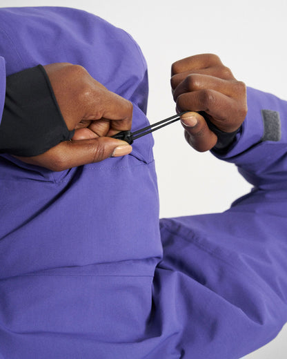 Snowscape Women's Recycled Jacket - Purple Indigo/Ice Blue - Studio Model