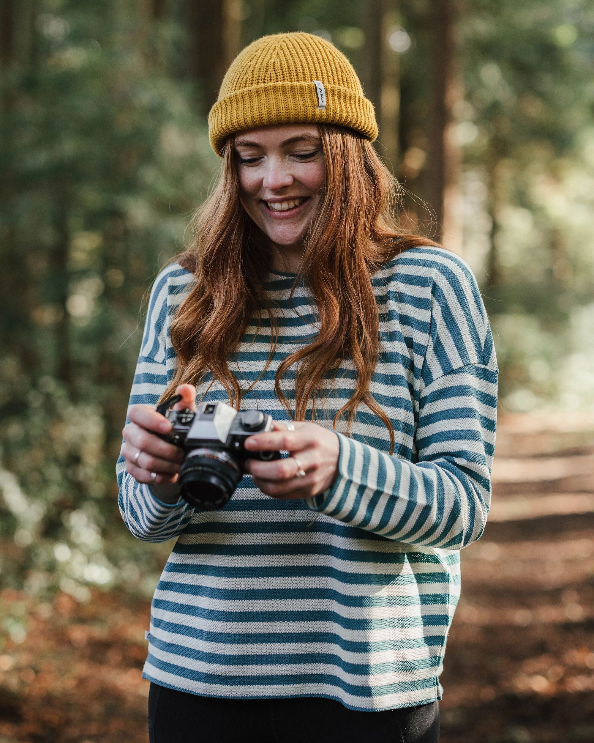 Panorama Striped LS T-Shirt - Arctic Stripe - Lifestyle
