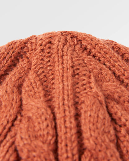 Fireside Recycled Cable Knit Beanie - Baked Clay