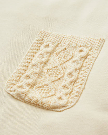 Aerial LS Knit Top - Oatmeal - Flatlay