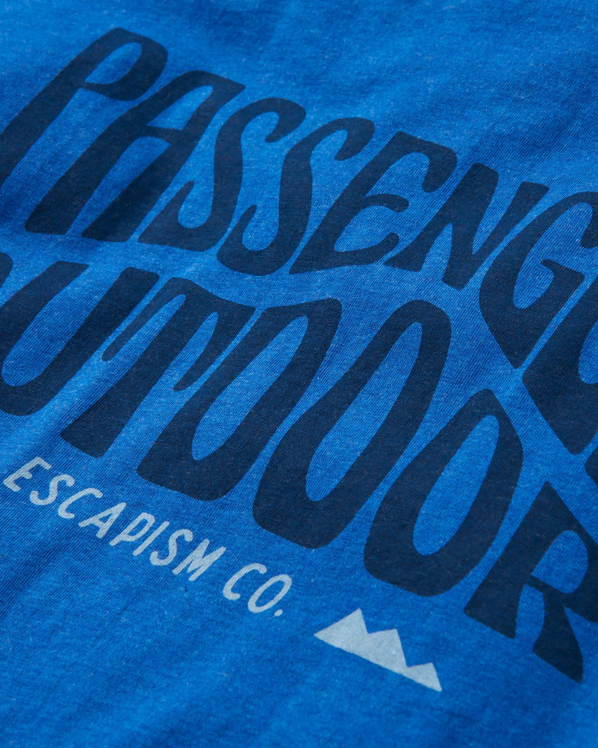 Yuca Organic Cotton T-Shirt - Azure Blue Marl - Flatlay