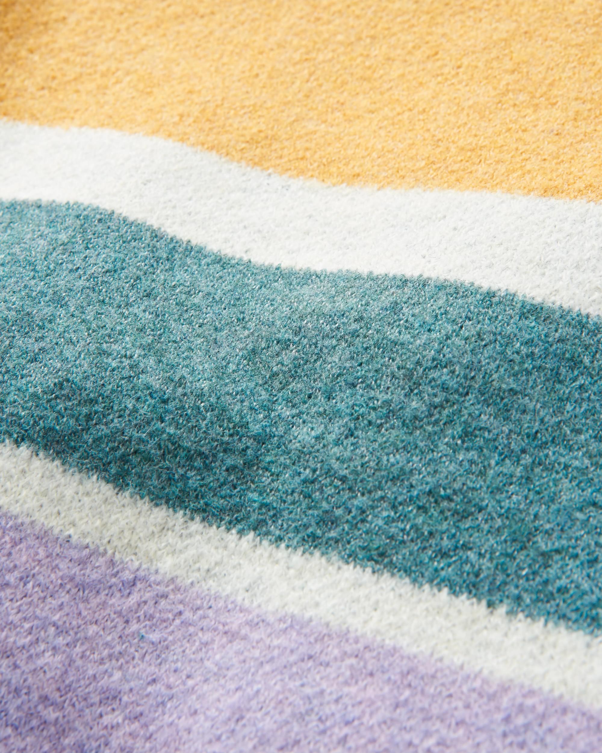 Sunsets Recycled Oversized Knitted Jumper - Marshmallow - Flatlay