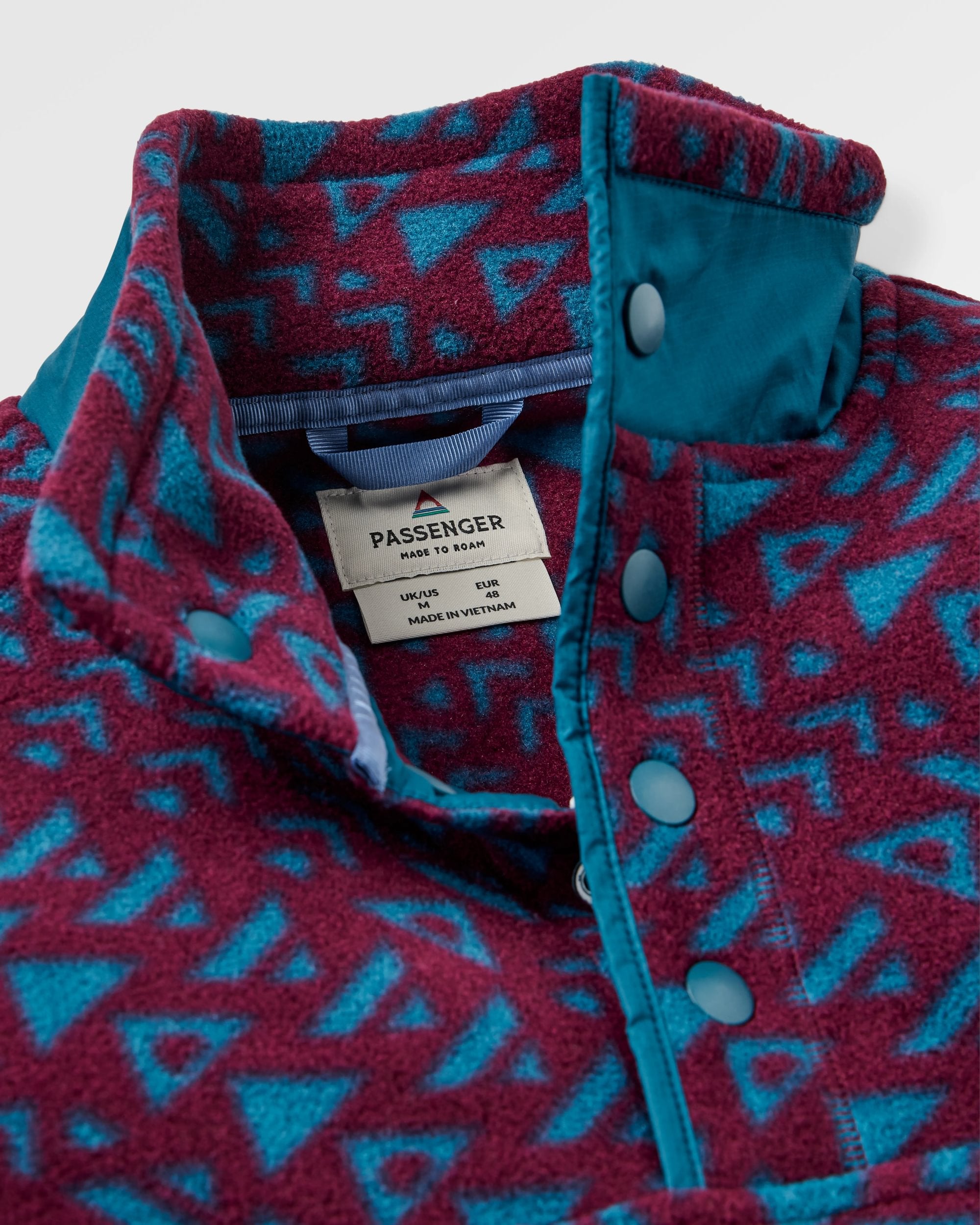 Dusk Polar Fleece - Diagonal Geo Fig - Flatlay