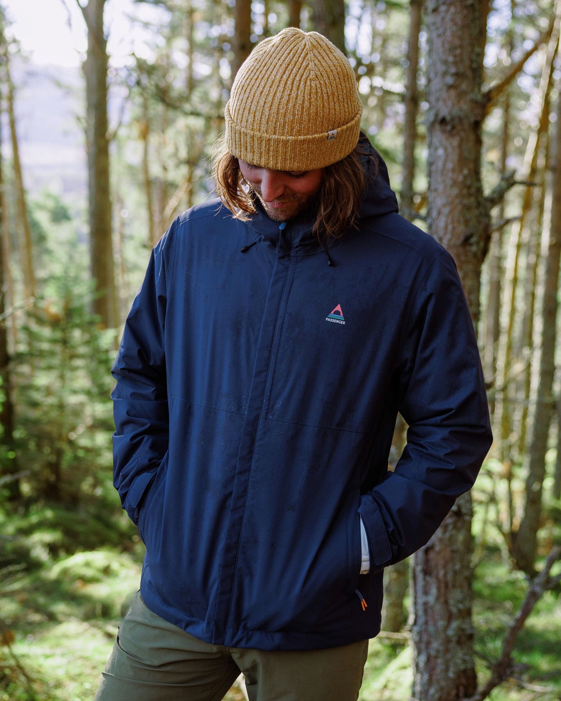 Downpour Recycled Waterproof Jacket - Rich Navy